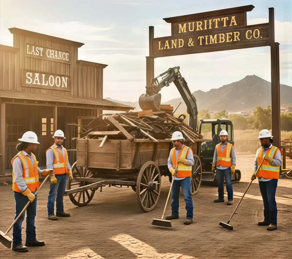 Clean, debris-free construction job site in Temecula after Wild West Junk Removal cleanup