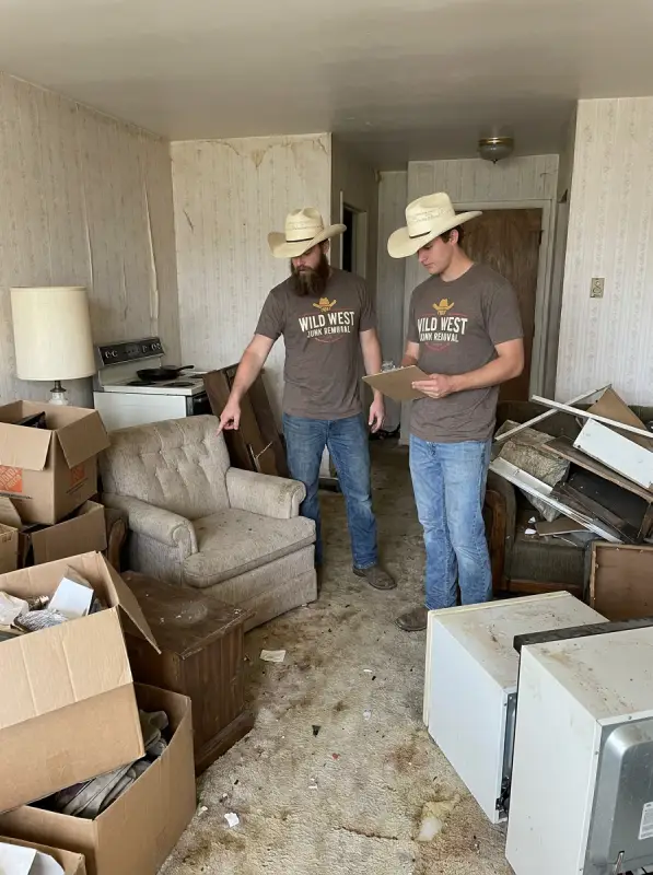 Vacated Temecula rental unit with furniture and belongings left behind by the previous tenant