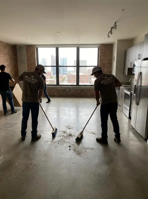 Wild West Junk Removal crew loading furniture from a Temecula rental unit turnover
