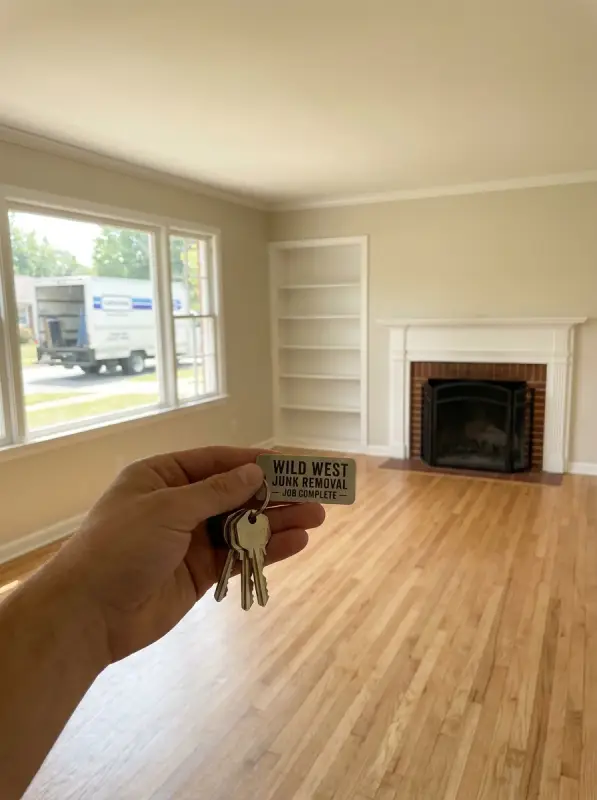 Empty swept home after an estate cleanout
