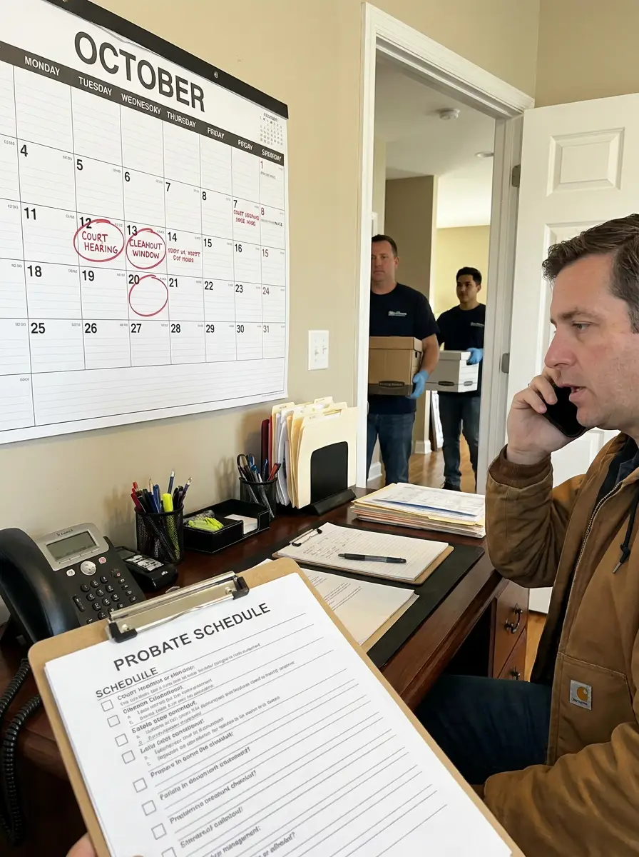 Scheduling a probate cleanout around the court calendar