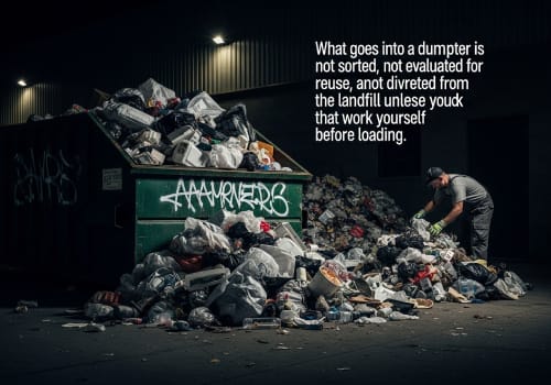 dumpster junk is not sorted