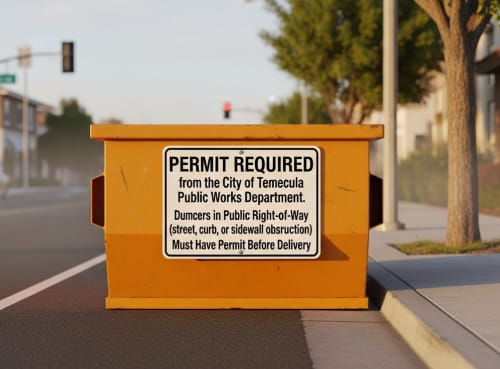permit required for dumpster