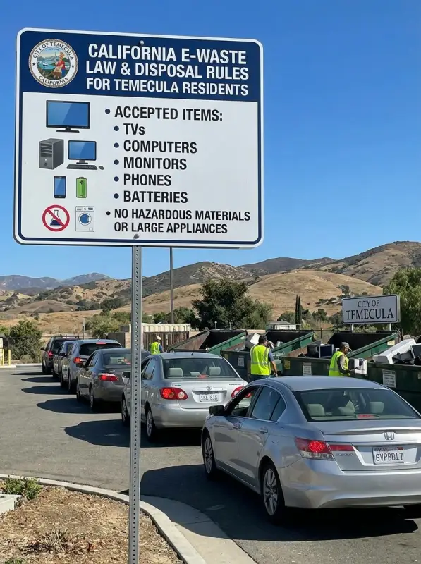 California e-waste law and disposal rules for Temecula residents