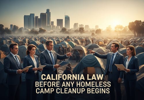 CA Laws about homeless camp cleanup