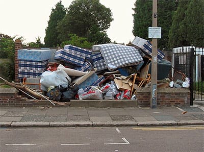 illegal dumping on private property