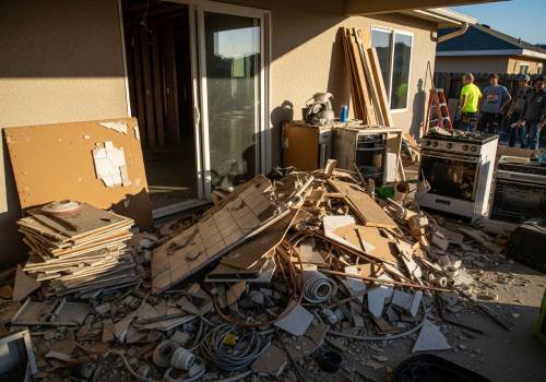 kitchen demo cleanup