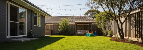 clean backyard