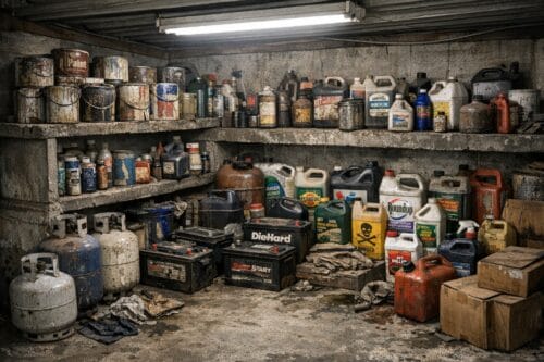 Hazardous Materials Found in Storage Units: What Can't Go in the Trailer