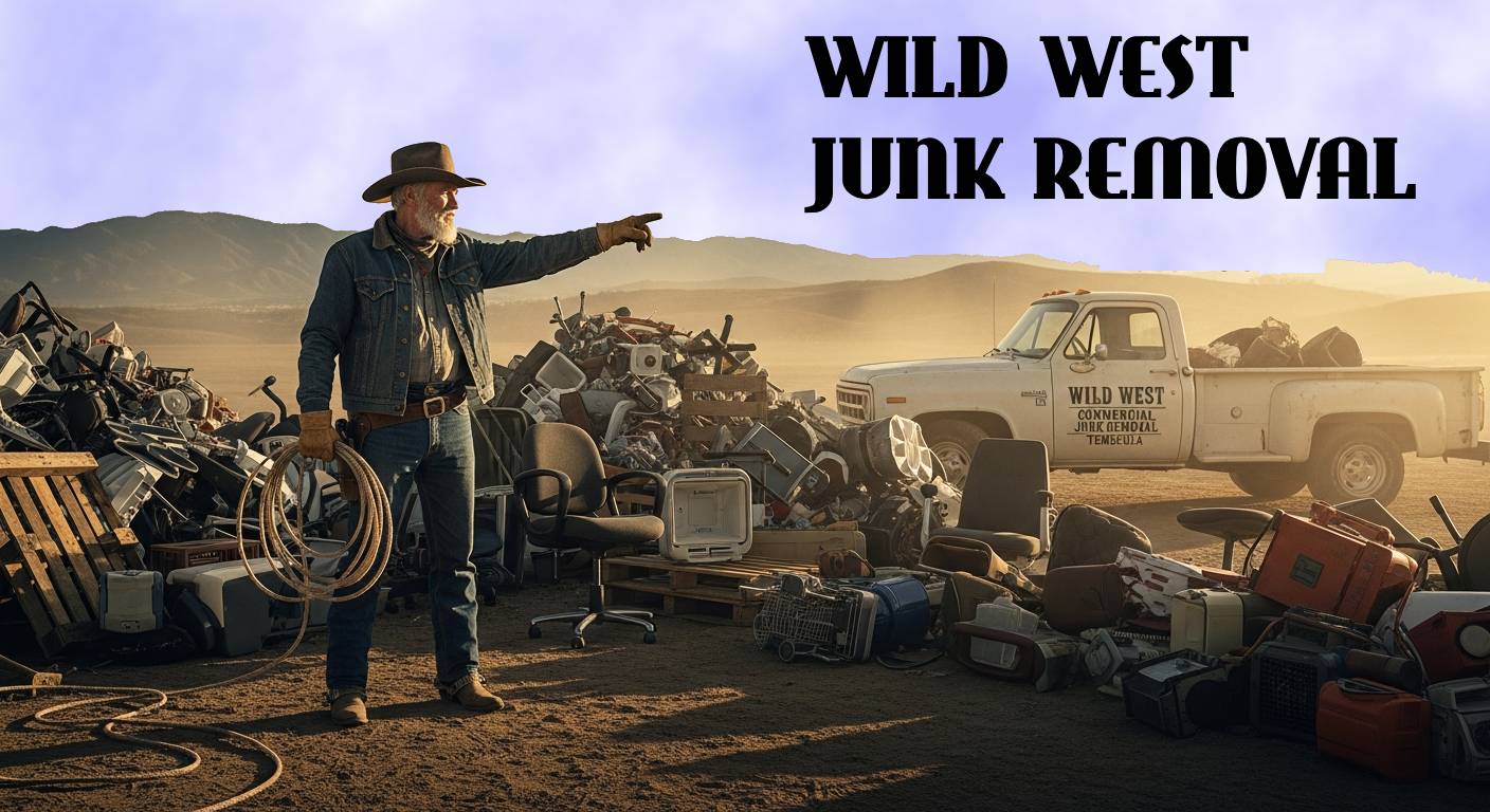 Commercial junk removal Temecula crew from Wild West Junk Removal clearing office furniture and equipment