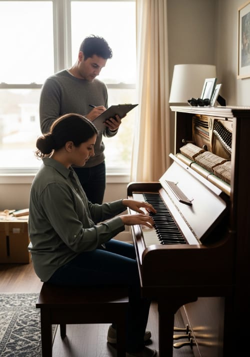 Restored upright piano donated to a local Temecula music program