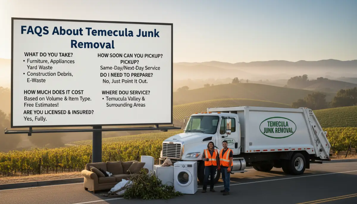 FAQs about Temecula Junk Removal