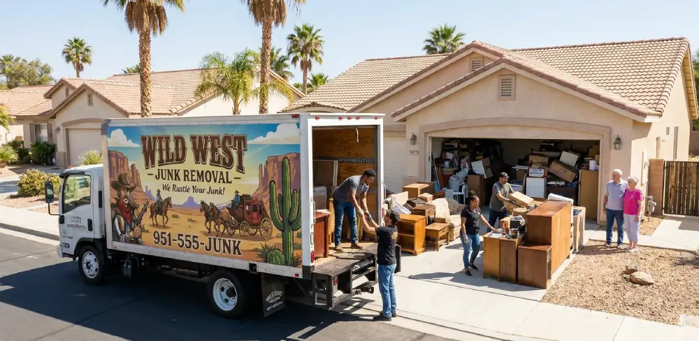 Clearing a senior couples garage junk