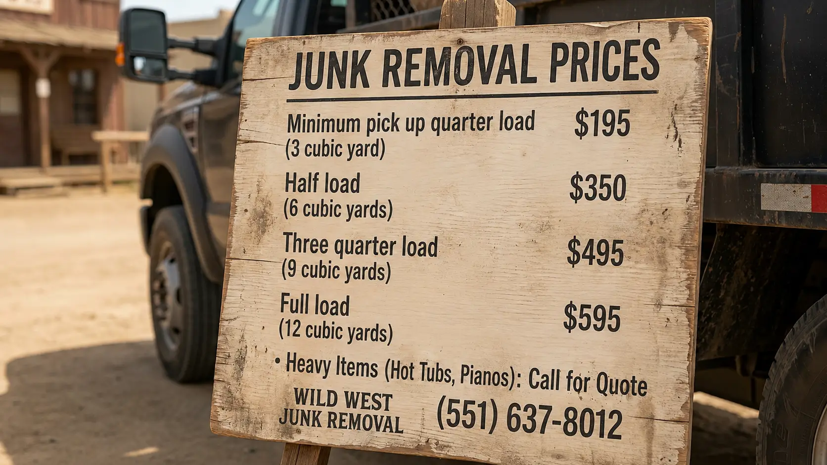 Wild West Junk Removal Prices