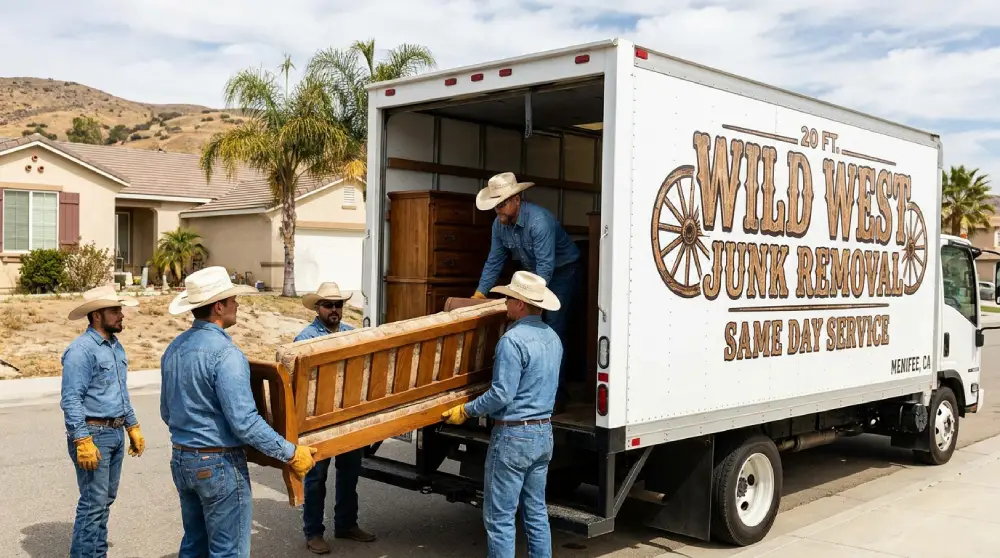 Wild West Junk Removal taking Menifee junk