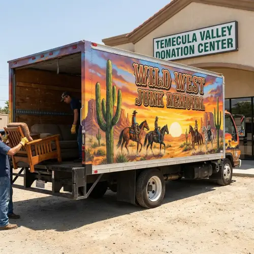 Wild west takes usable furniture to donation centers