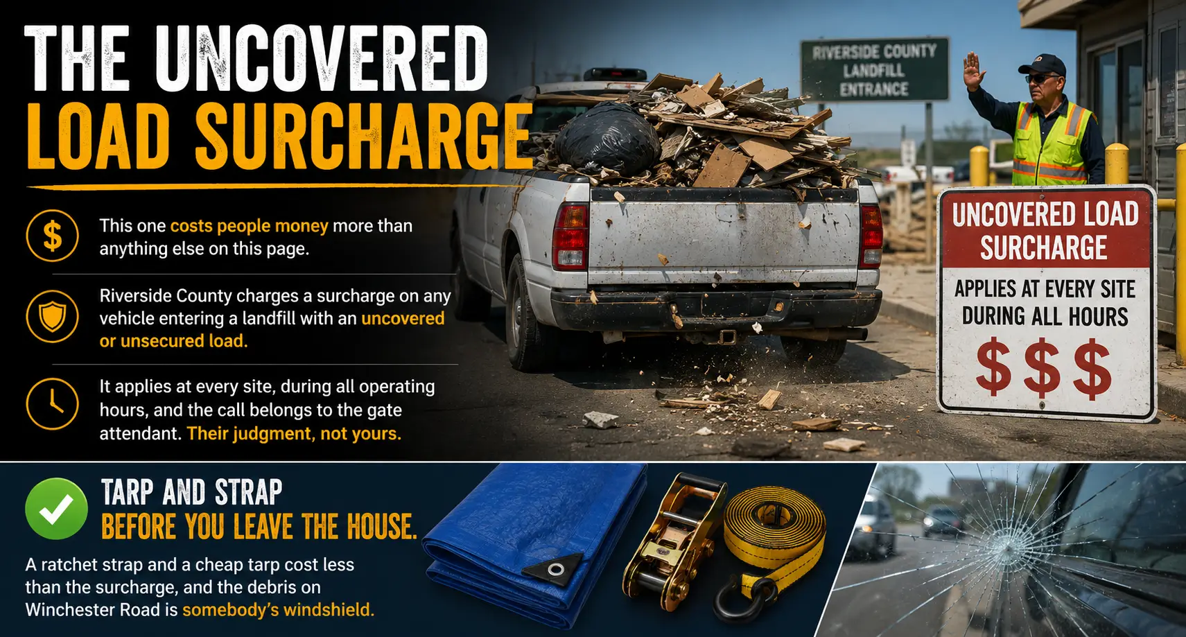 California uncovered trailer surcharge