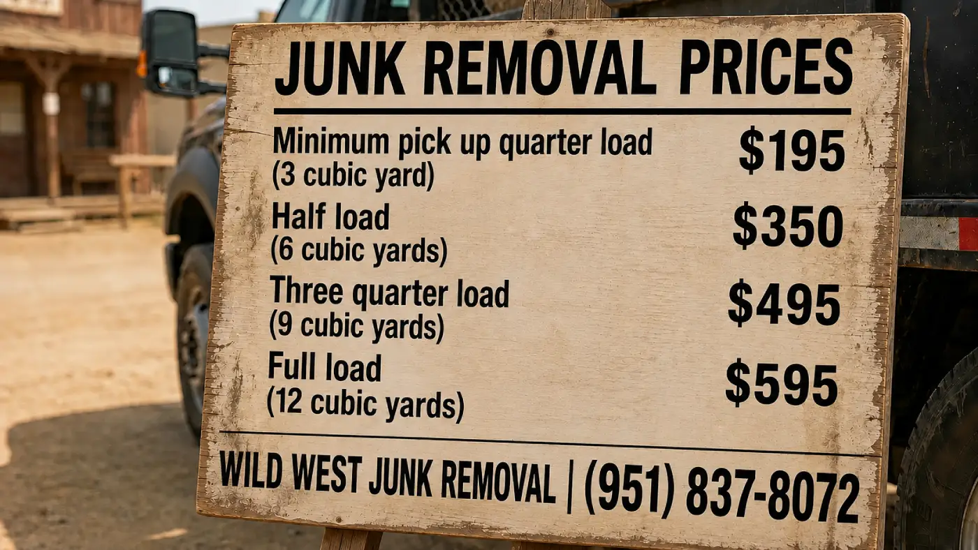 temecula junk removal pricing