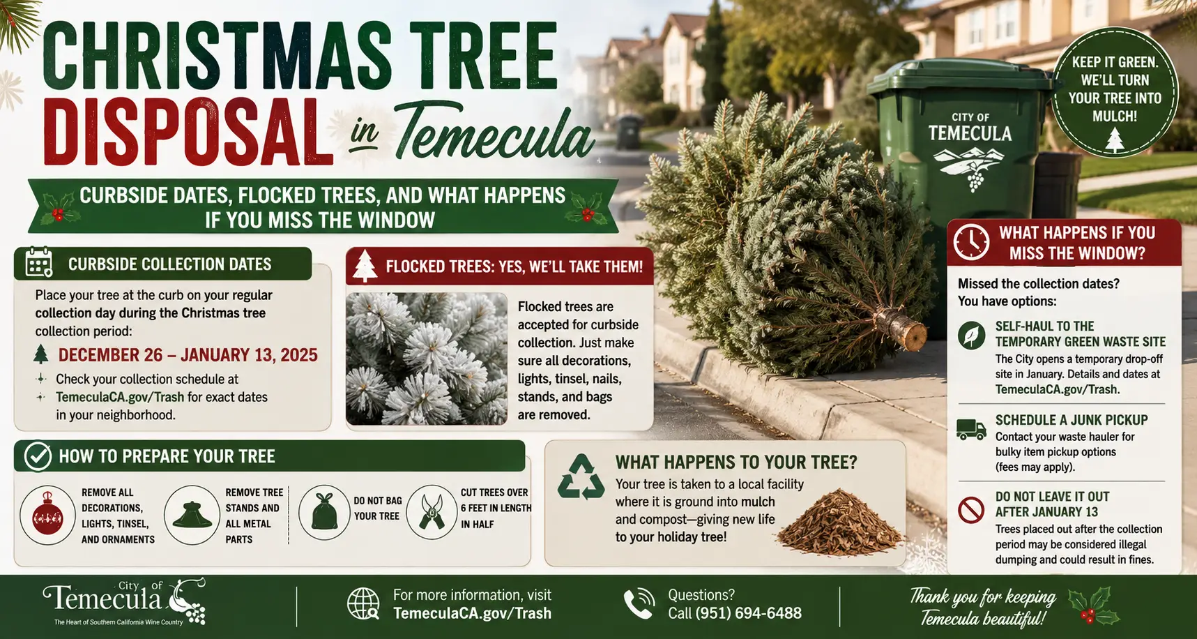 Christmas tree disposal