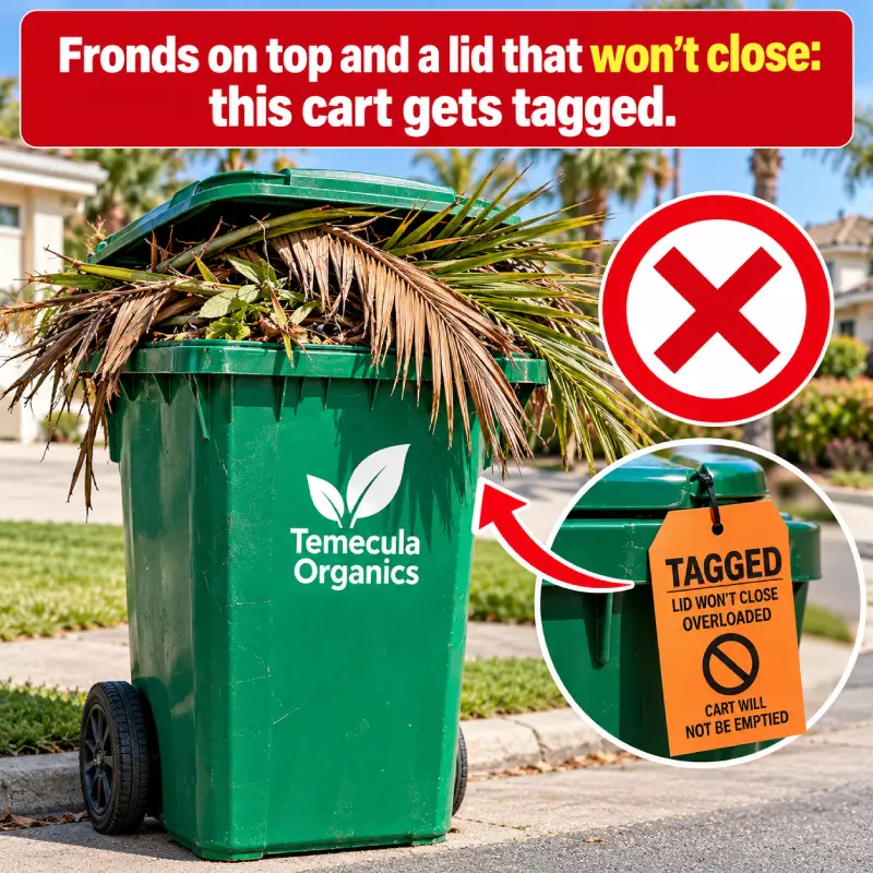 Fonds on top and a garbage lid that will not close will get tagged