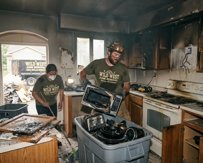 Kitchen fire damage cleanout