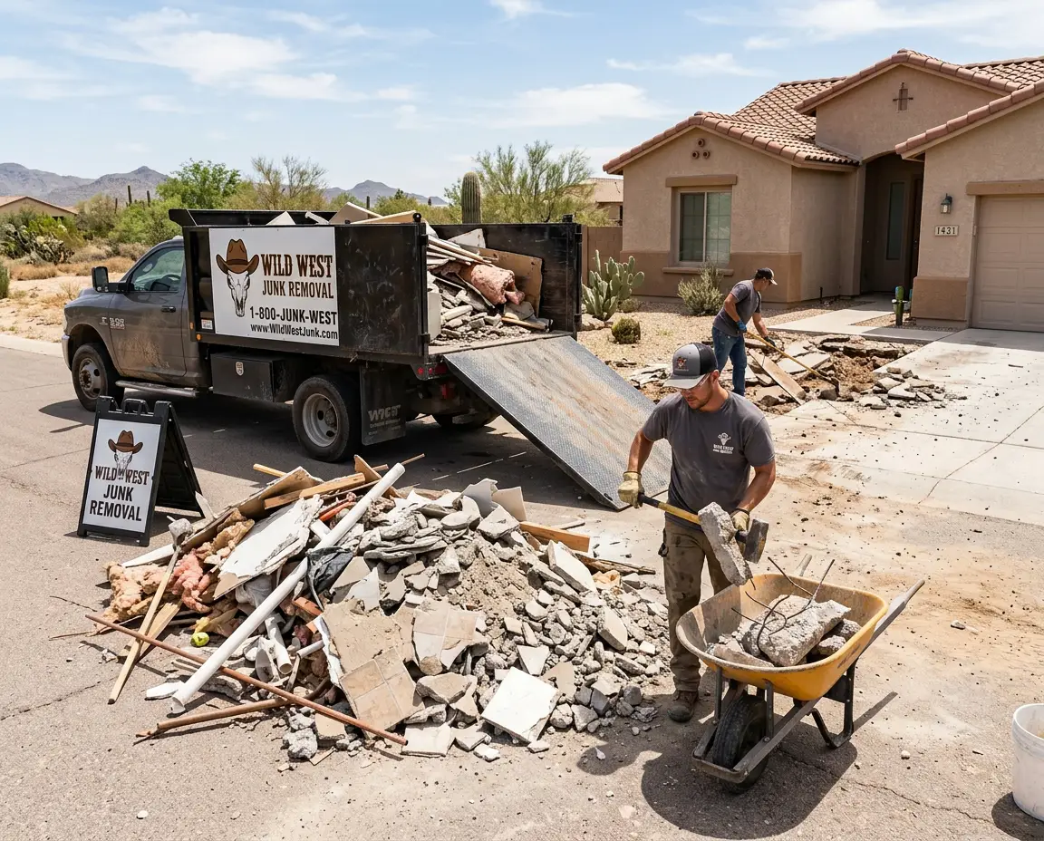 slab leak tearout junk removal