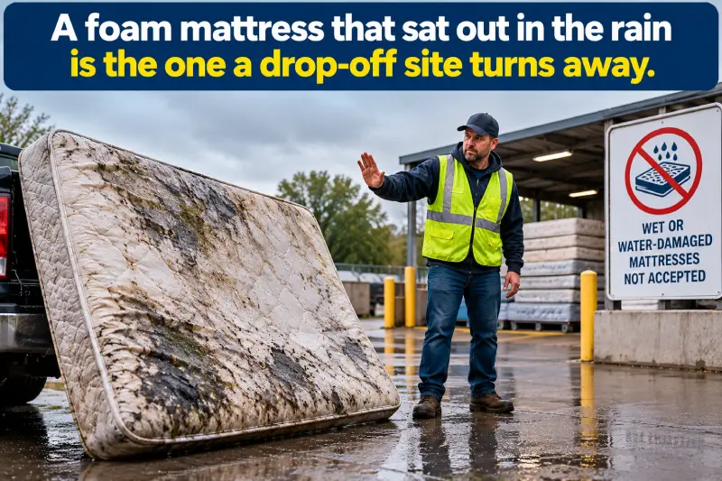 Wet Mattress are Rejected at Drop Off